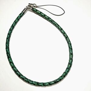 New Handmade Genuine Leather Turquoise Braided Leather Mobile Phone Wrist Strap